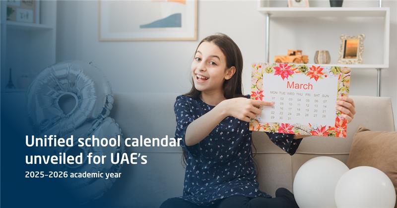 Unified school calendar unveiled for UAE’s 2025–2026 academic year